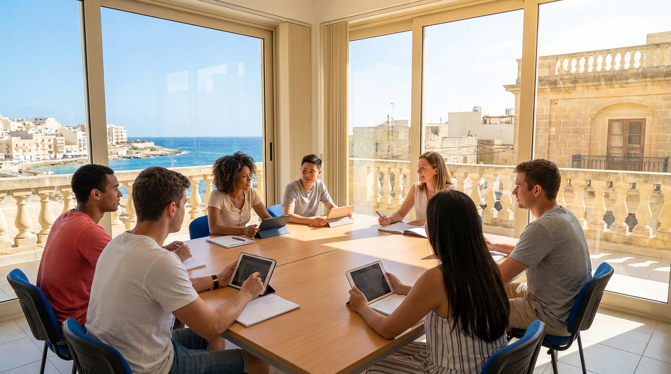GSE Malta classroom — small group session